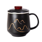 Mountain Range Ceramic Mug, Infuser & Lid
