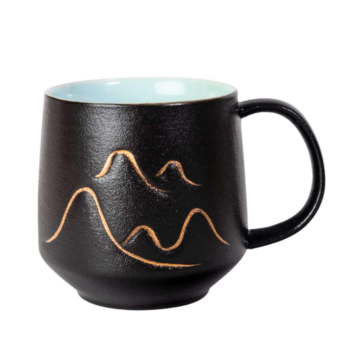 Mountain Range Ceramic Mug, Infuser & Lid