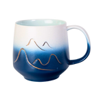 Mountain Range Ceramic Mug, Infuser & Lid