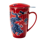 Mug with Stainless Steel Infuser - Red Dragon