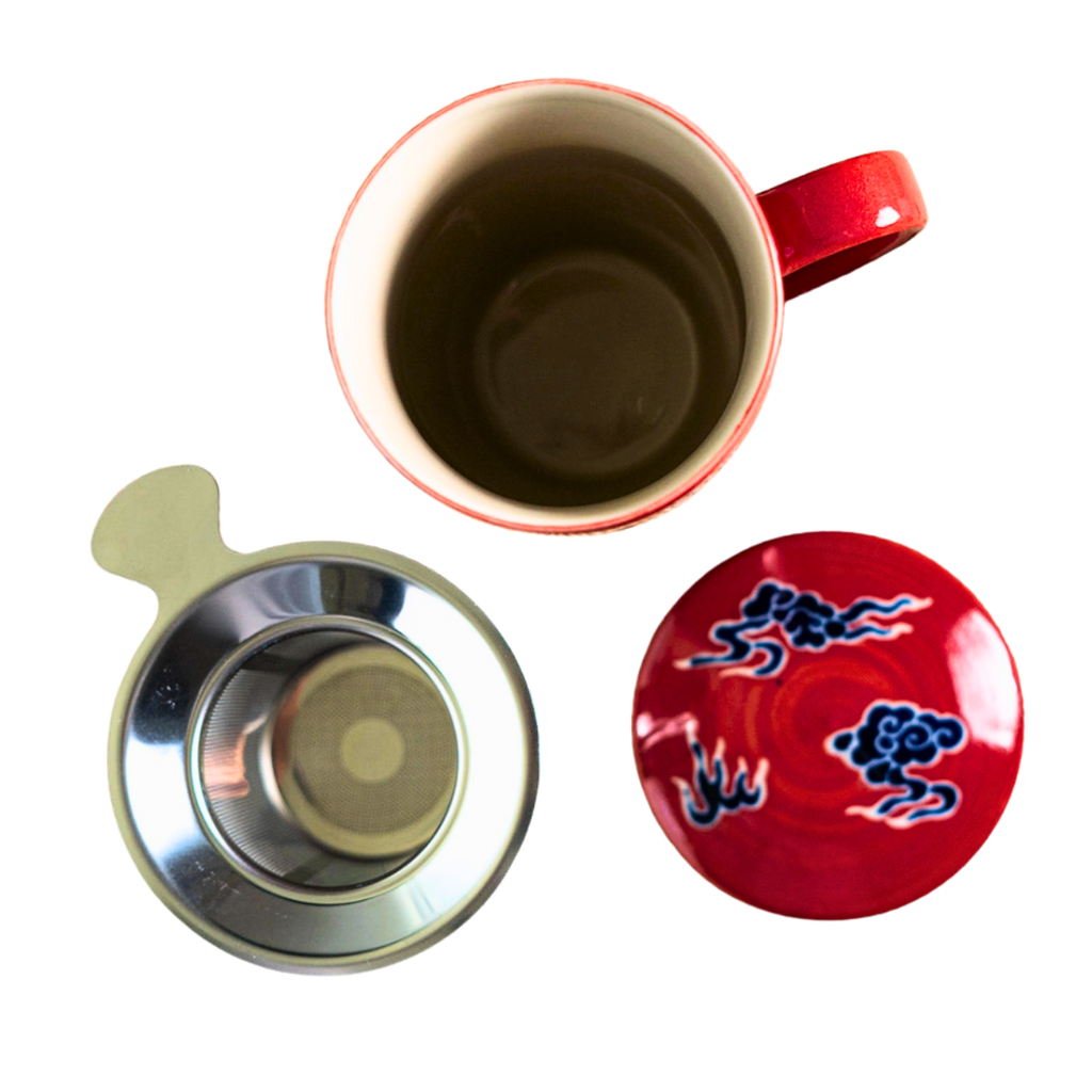 Mug with Stainless Steel Infuser - Red Dragon
