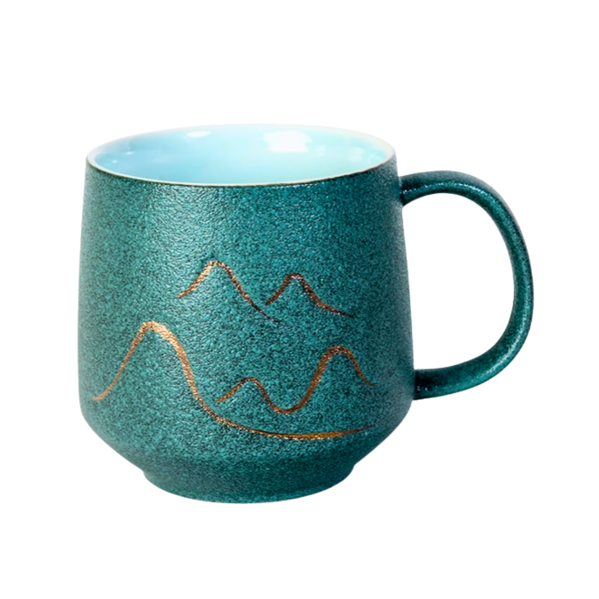 Mountain Range Ceramic Mug, Infuser & Lid