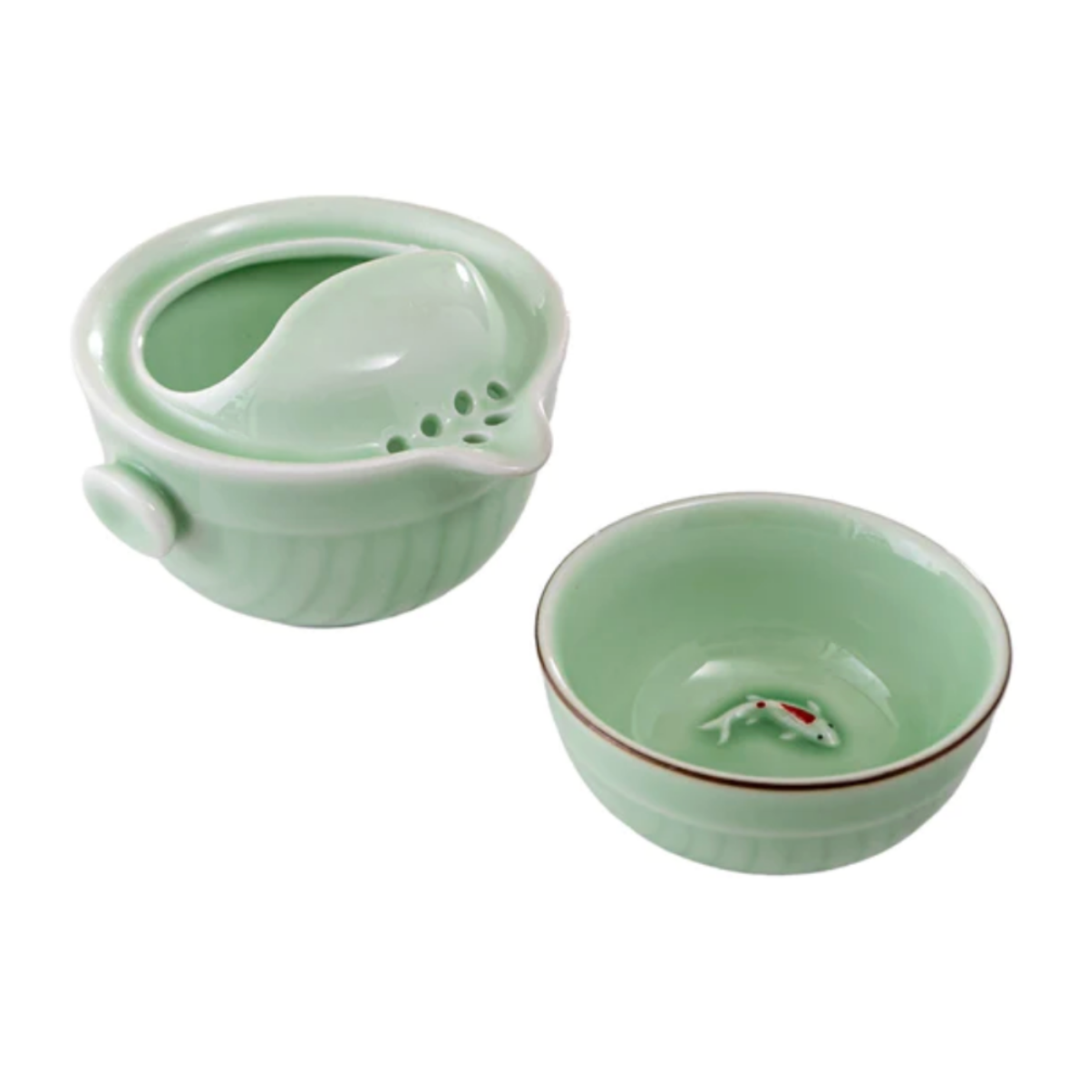 Koi Fish Gaiwan Style Tea Set