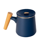 Ceramic Mug, Infuser & Lid with Slanted Wooden Handle | 12 fl oz