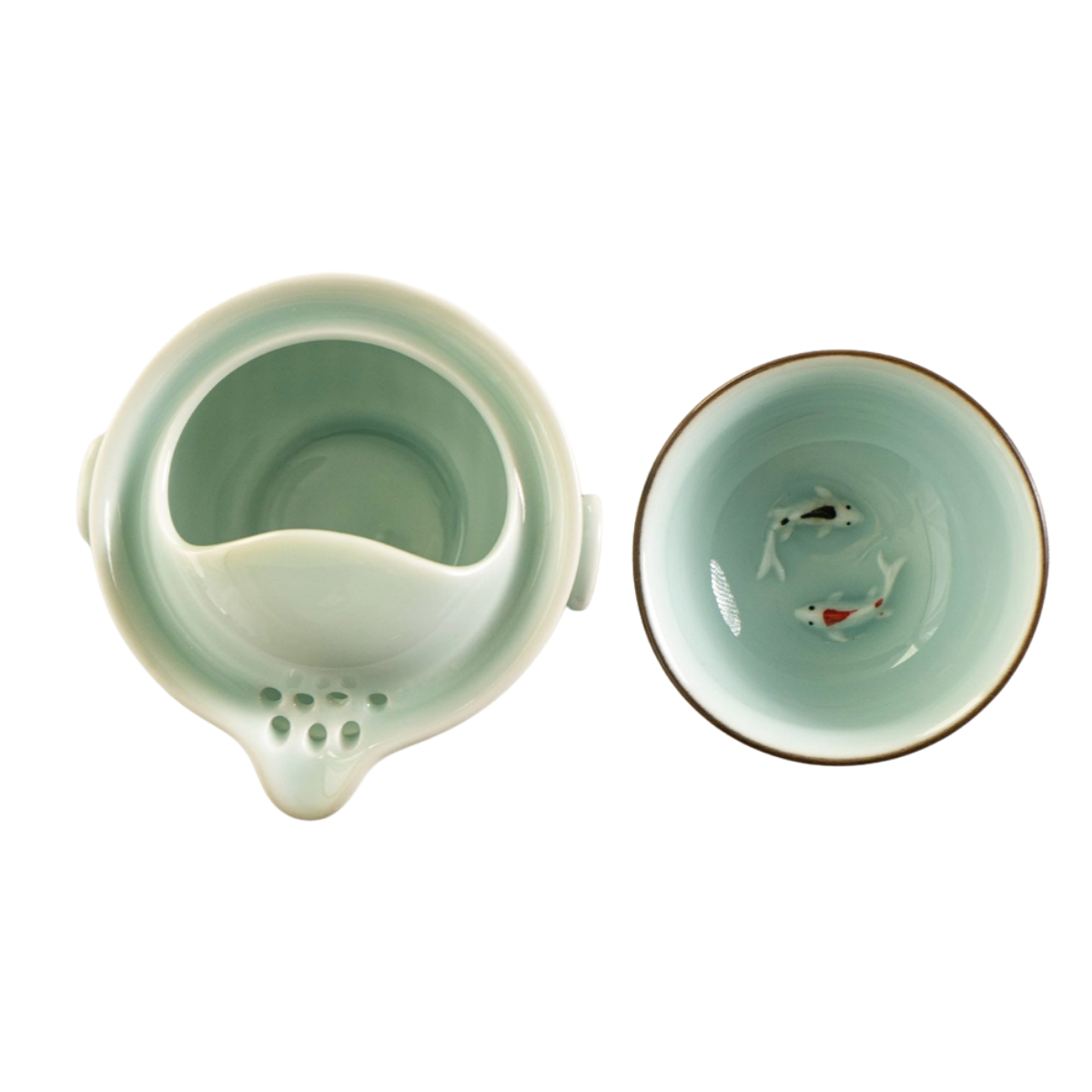 Koi Fish Gaiwan Style Tea Set