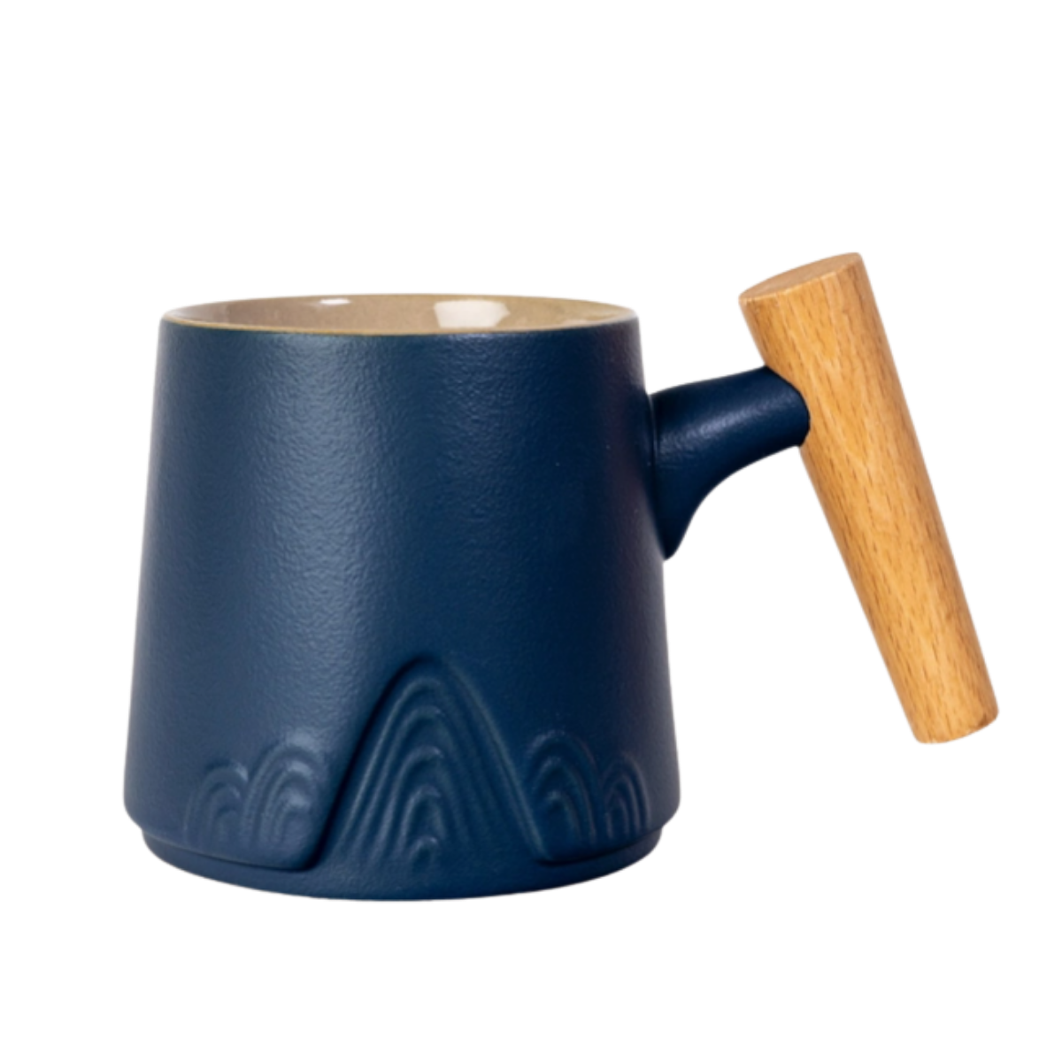 Ceramic Mug, Infuser & Lid with Slanted Wooden Handle | 12 fl oz