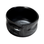 Japanese Matcha Bowl | Glazed Satin Black | 12 OZ