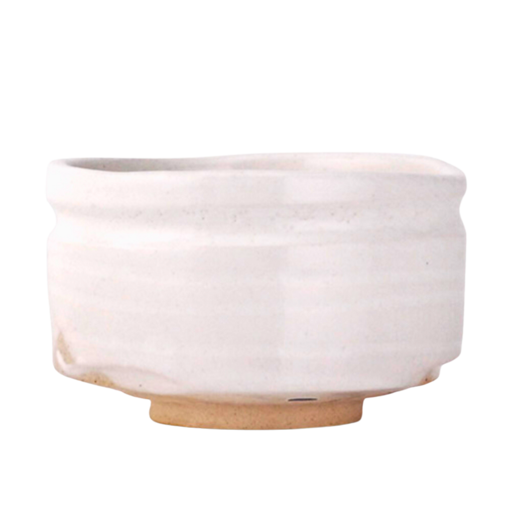 Japanese Matcha Bowl (Chawan) - White Snow