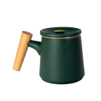 Ceramic Mug, Infuser & Lid with Slanted Wooden Handle | 12 fl oz