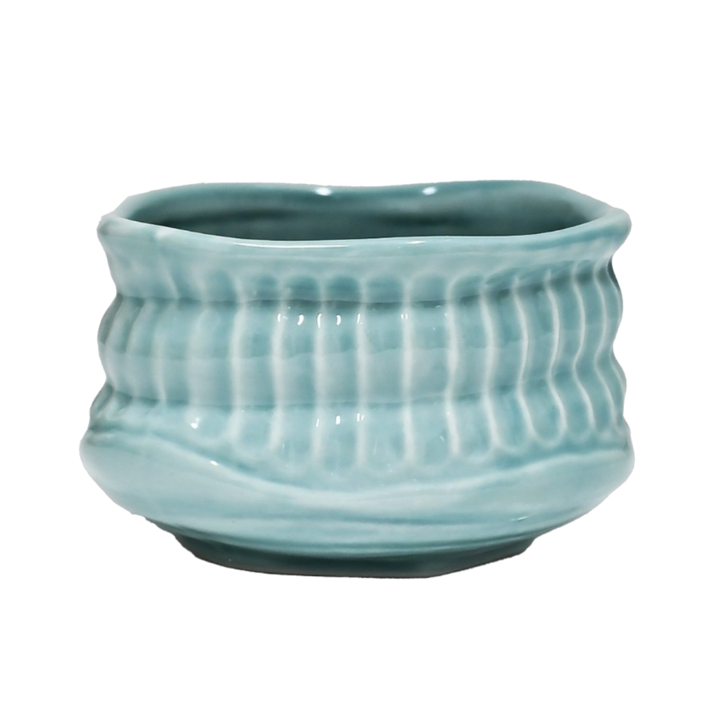 Japanese Mino Ware Mini Matcha Bowl | Chawan - Turquoise