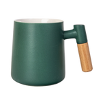 Ceramic Tea Mug, Infused & Lid with Wooden Handle | 15 fl oz