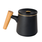 Ceramic Mug, Infuser & Lid with Slanted Wooden Handle | 12 fl oz