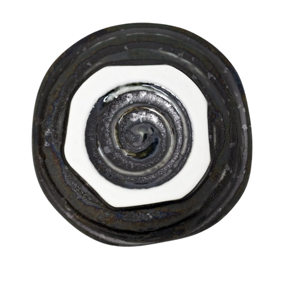 Japanese Mino Ware Mini Matcha Bowl | Chawan - Silver Metallic