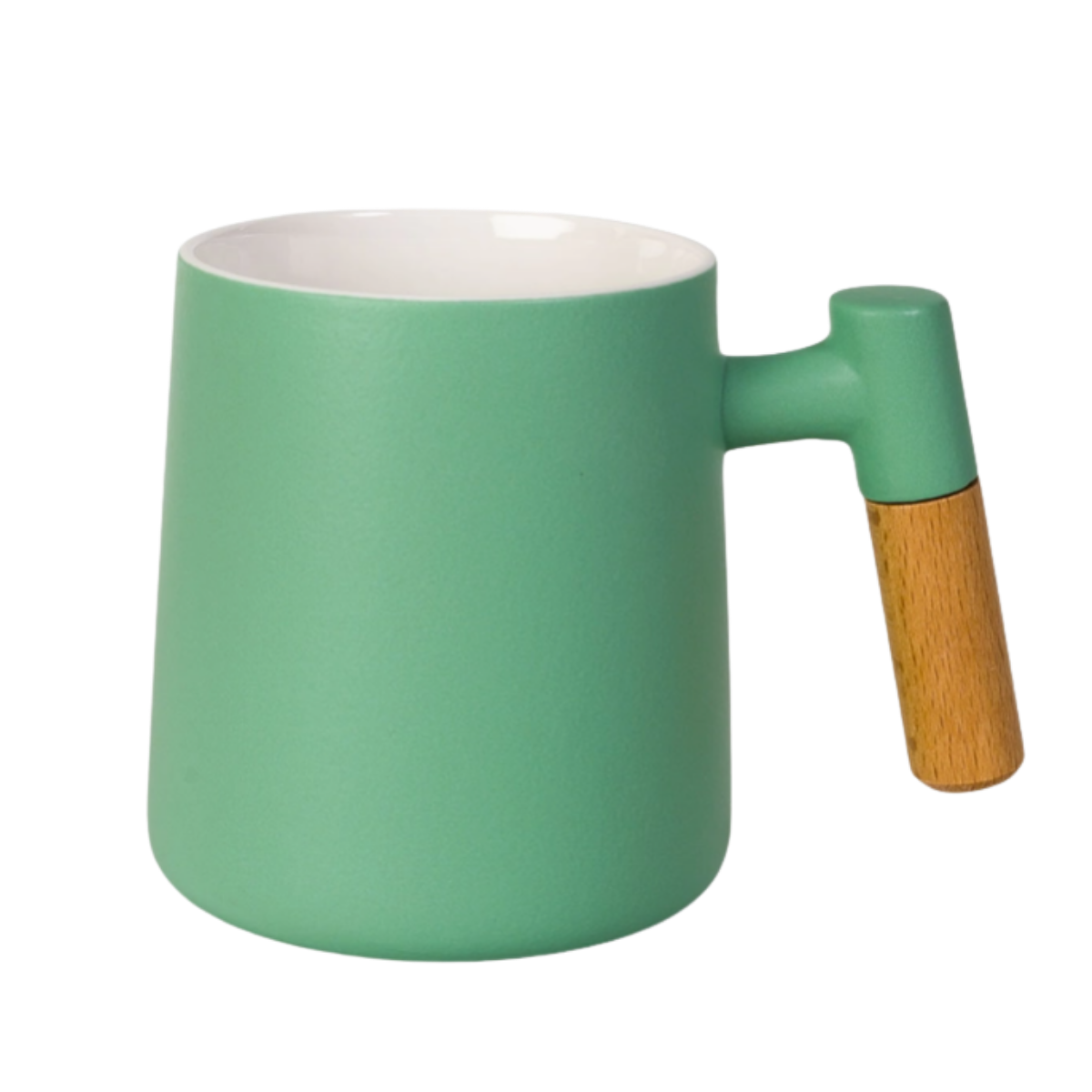 Ceramic Tea Mug, Infused & Lid with Wooden Handle | 15 fl oz