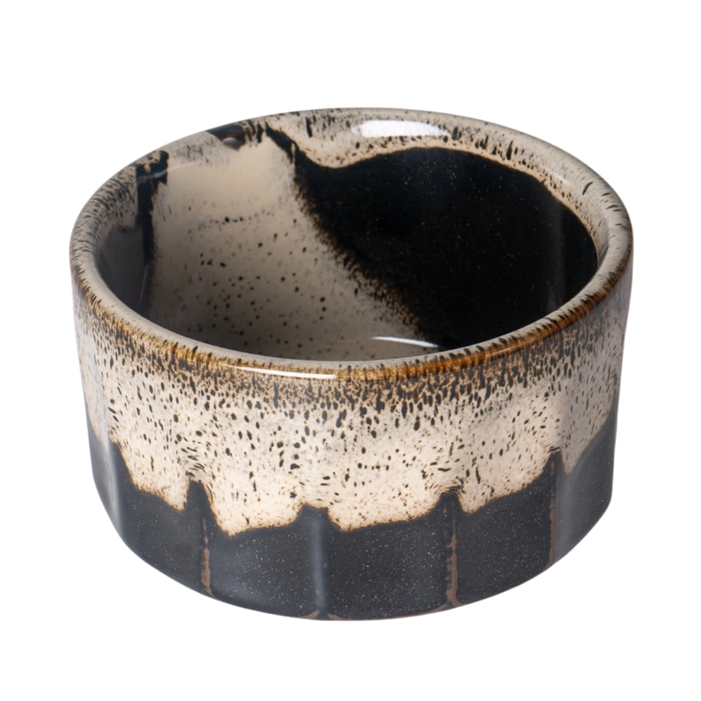 Tetradecagon Matcha Bowl | Brown White | 12 OZ