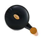Ceramic Mug, Infuser & Lid with Slanted Wooden Handle | 12 fl oz