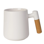 Ceramic Tea Mug, Infused & Lid with Wooden Handle | 15 fl oz