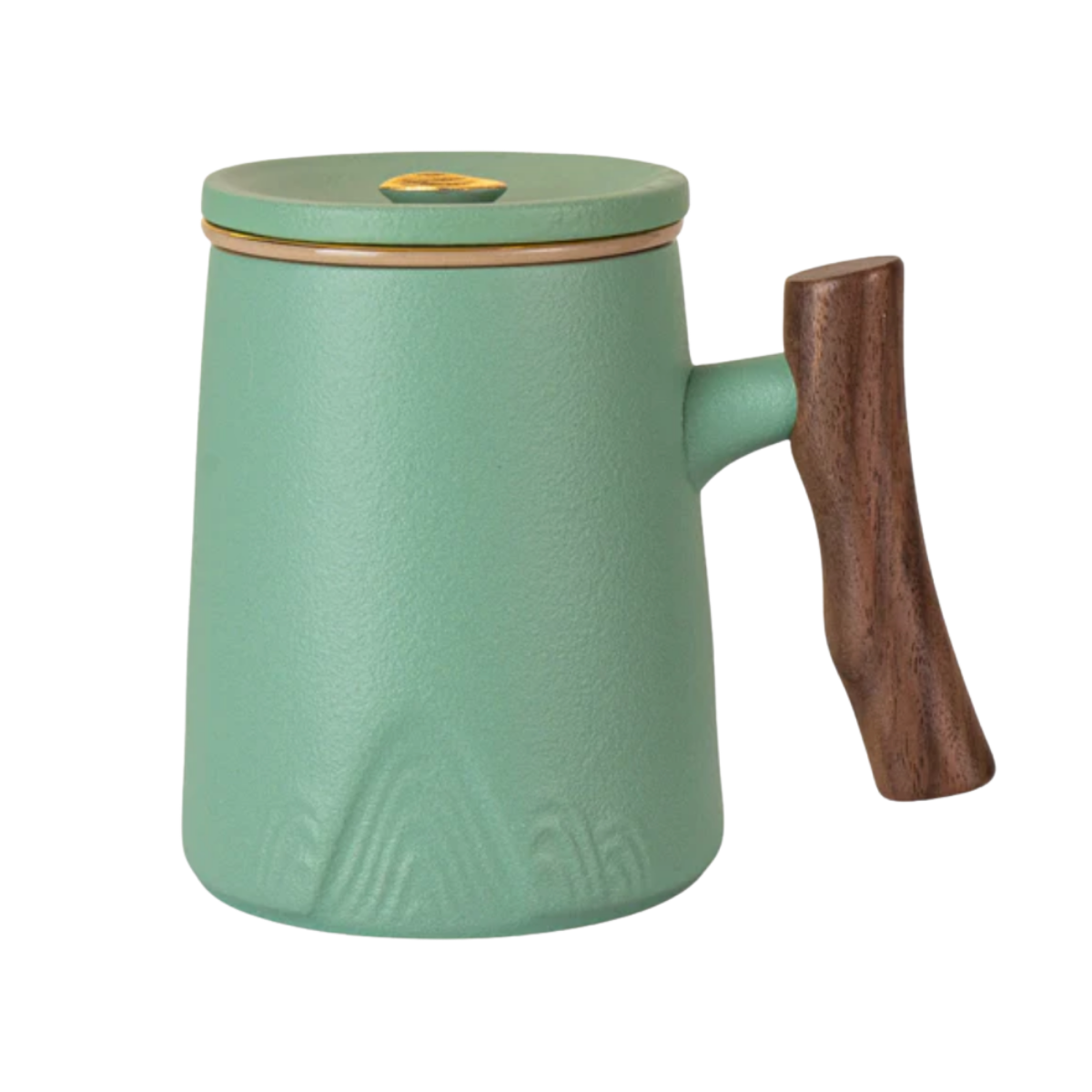 Porcelain Tea Infuser Mug — Spring Glacier | Complete Brewing Set