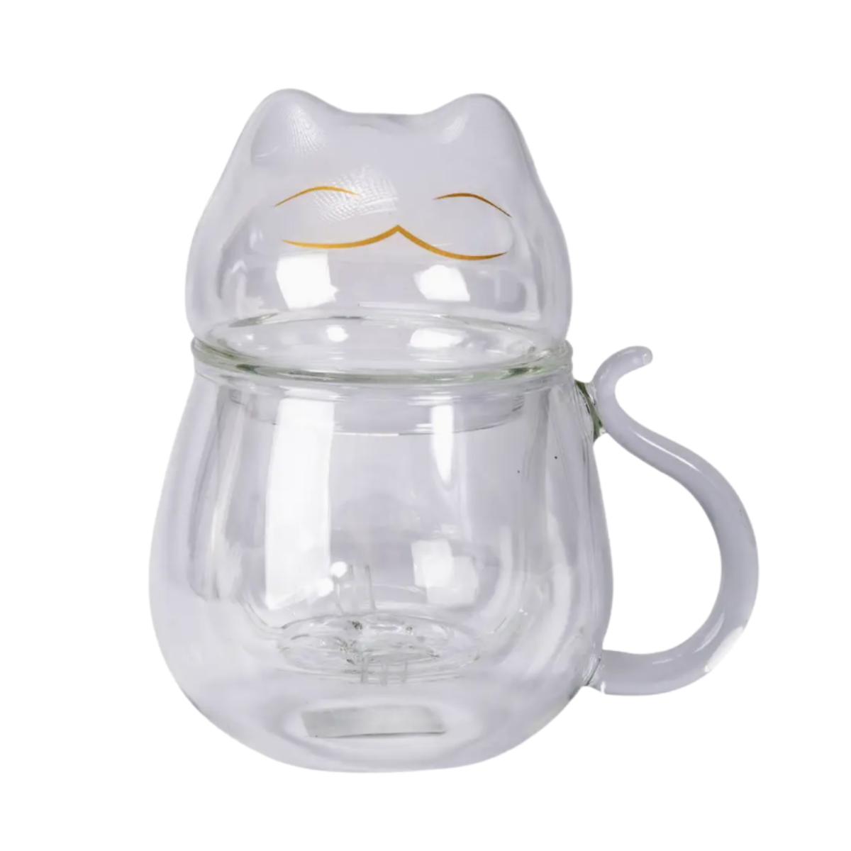 Glass Cat Infuser Mug | 13 fl oz