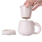 Ceramic Cat Mug with Infuser & Lid