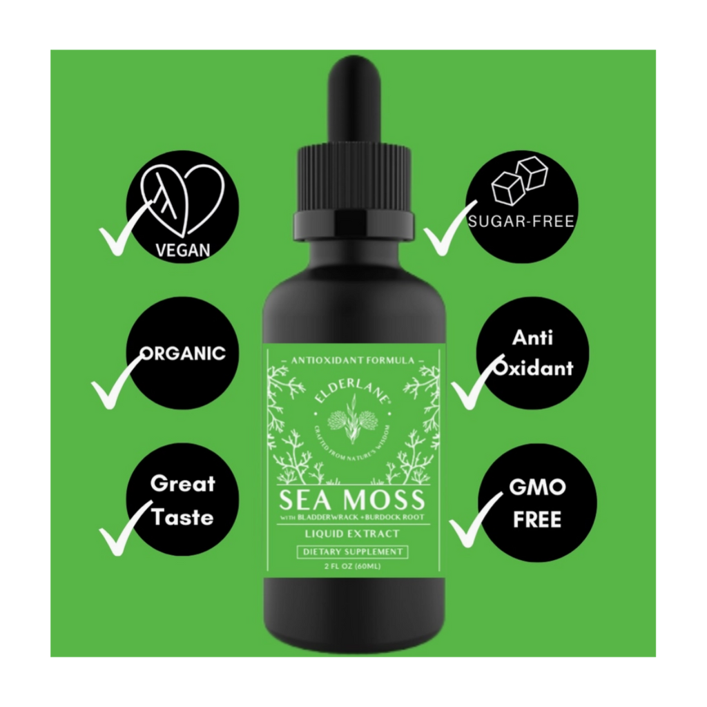 Sea Moss Drops with Bladderwrack & Burdock Root | 2 oz