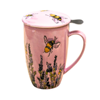 Mug with Stainless Steel Infuser - Spring Honeybee