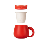 Ceramic Cat Mug with Infuser & Lid