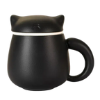 Ceramic Cat Mug with Infuser & Lid