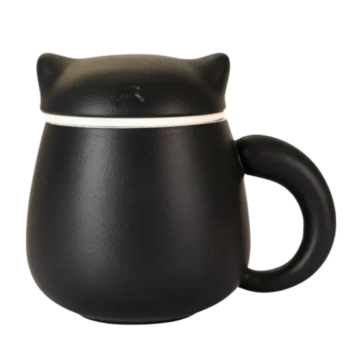 Ceramic Cat Mug with Infuser & Lid