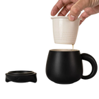 Ceramic Cat Mug with Infuser & Lid