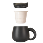 Ceramic Cat Mug with Infuser & Lid