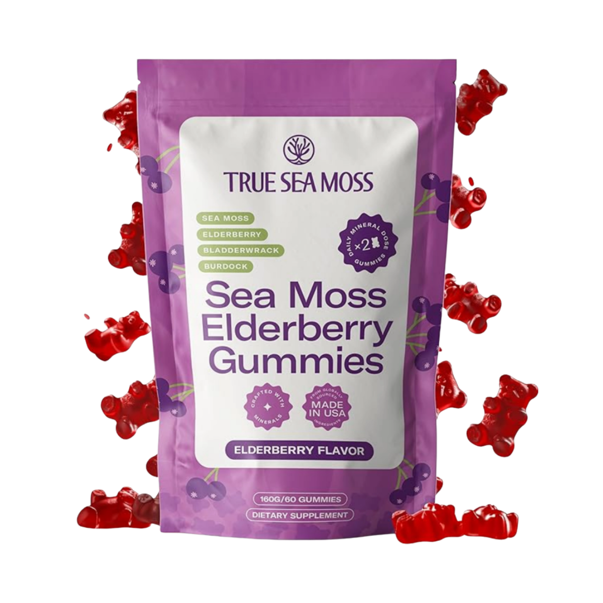 Sea Moss & Elderberry Gummies with Burdock & Bladderwrack