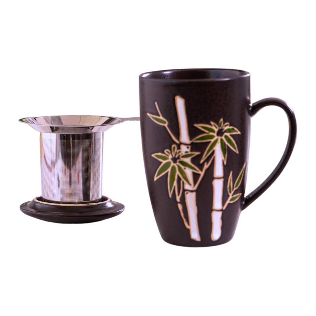 Mug with Stainless Steel Infuser - Bamboo Forest
