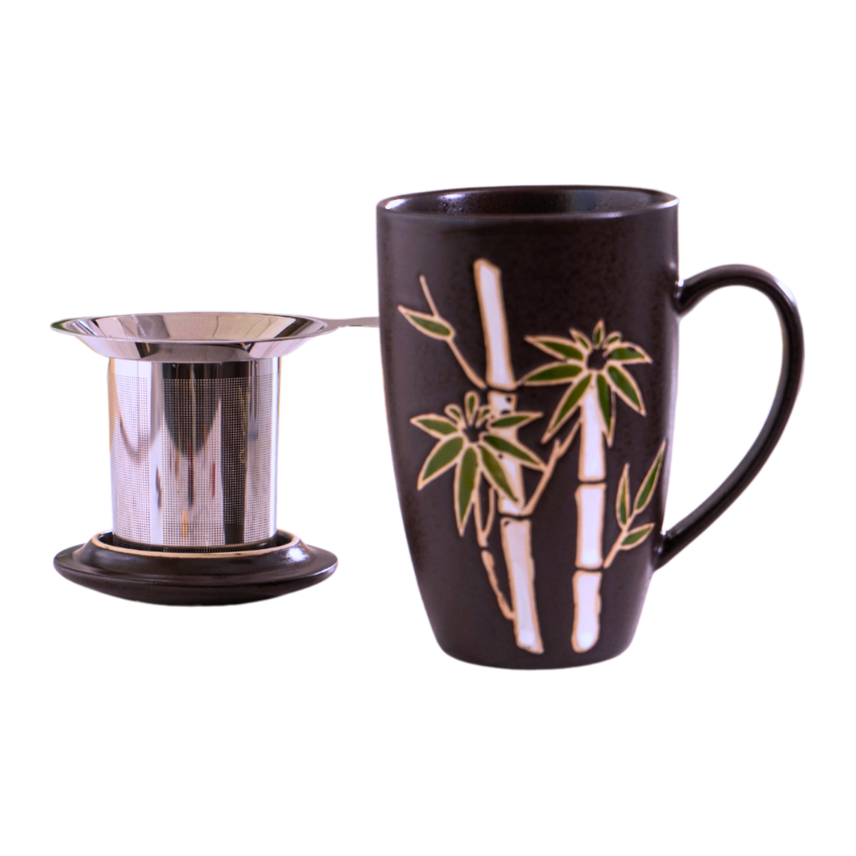 Mug with Stainless Steel Infuser - Bamboo Forest