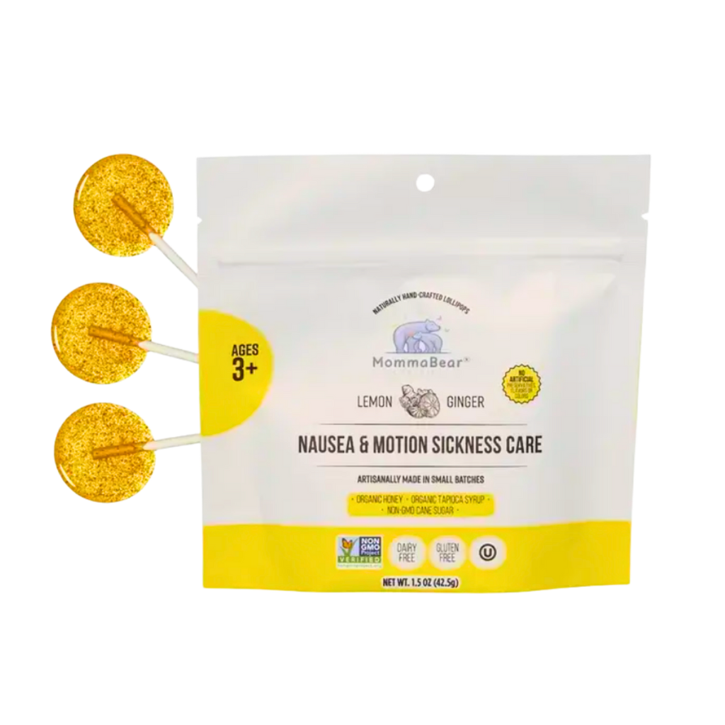 Organic Motion Sickness & Nausea Lollipop Lozenge | MommaBear Organics