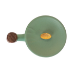 Ceramic Mug, Infuser & Lid with Wooden Handle