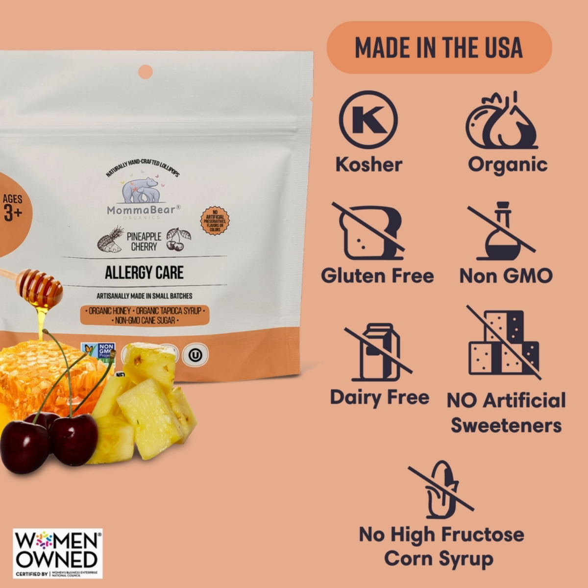 Organic Allergy Support Lollipops | MommaBear Organics