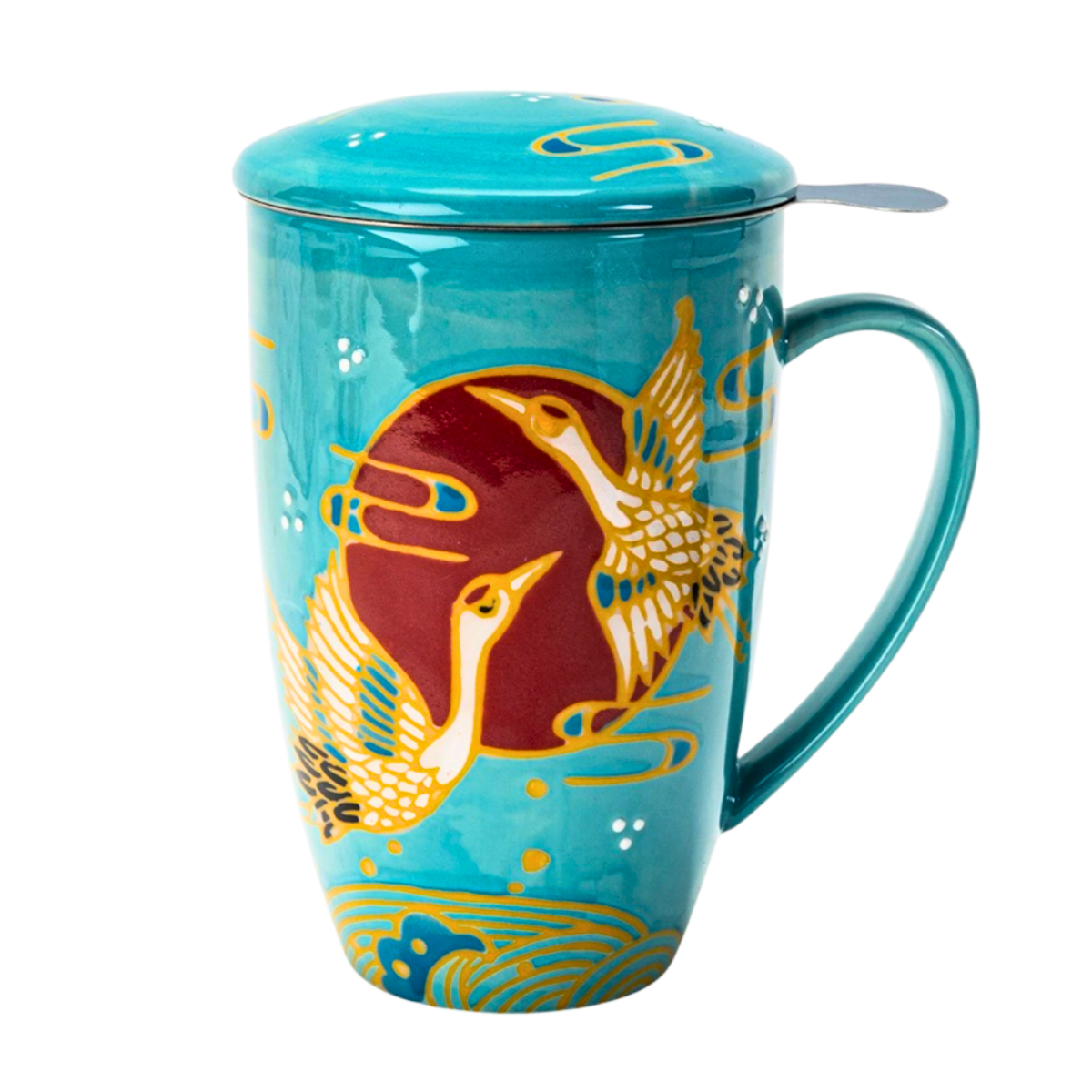 Mug with Stainless Steel Infuser - Twin Cranes