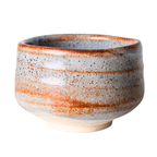 Japanese Matcha Bowl | Brown White Reactive | 12 OZ