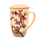 Mug with Stainless Steel Infuser | Crane Flower | 15 fl oz