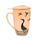 Mug with Stainless Steel Infuser | Crane Flower | 15 fl oz