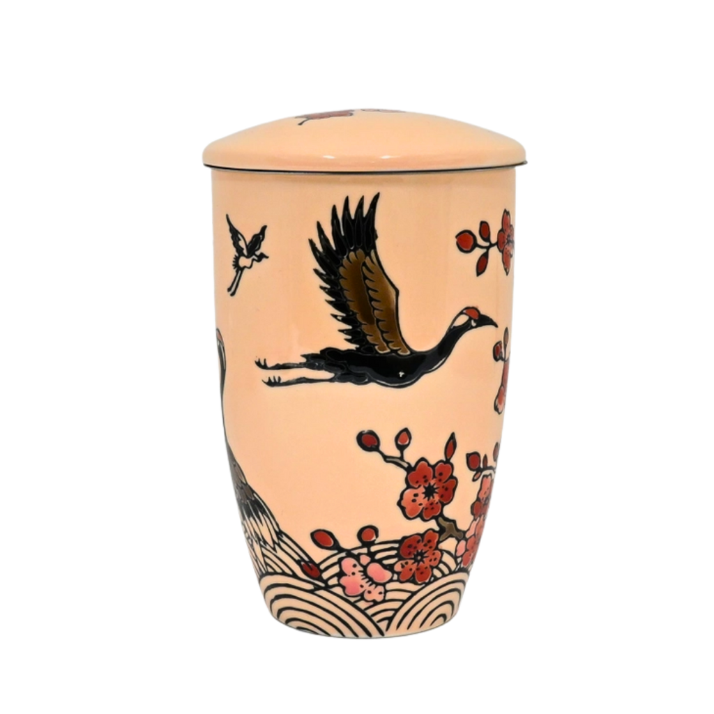 Mug with Stainless Steel Infuser | Crane Flower | 15 fl oz