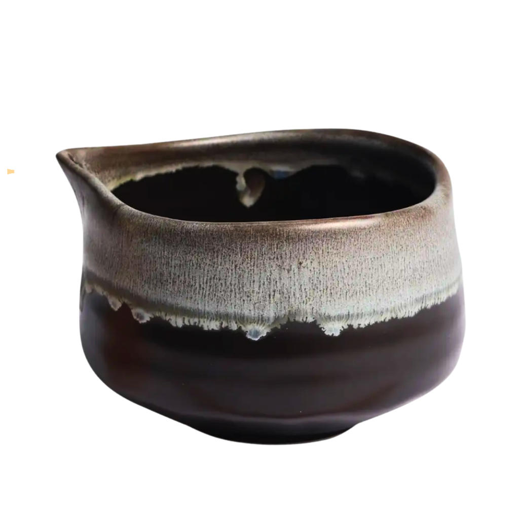Matcha Bowl with Spout | Grey Black | 20 OZ