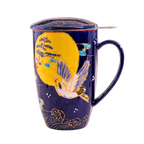 Mug with Stainless Steel Infuser | Japanese Crane | 15 fl oz