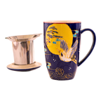 Mug with Stainless Steel Infuser | Japanese Crane | 15 fl oz