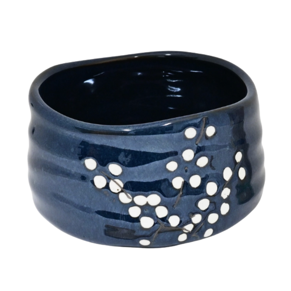 Matcha Bowl | Navy Blue Sakura | 21 OZ