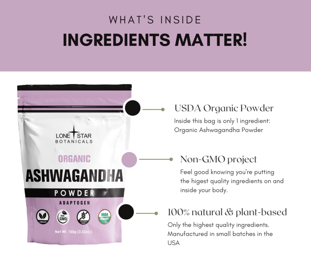 Organic Ashwagandha Extract Powder - 3.52 oz