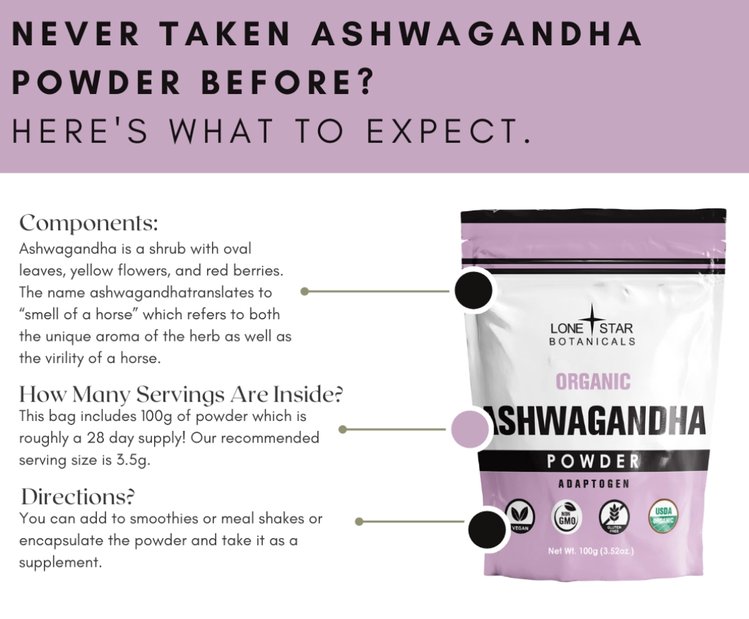 Organic Ashwagandha Extract Powder - 3.52 oz