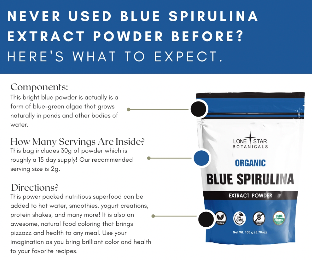 Organic Blue Spirulina Extract Powder - 1.06 OZ