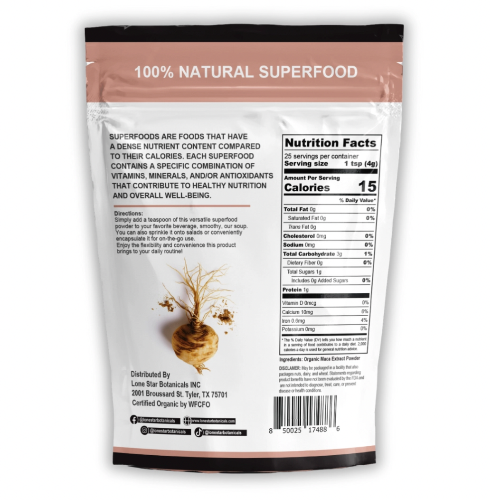 Organic Maca Extract Powder - 3.52 oz
